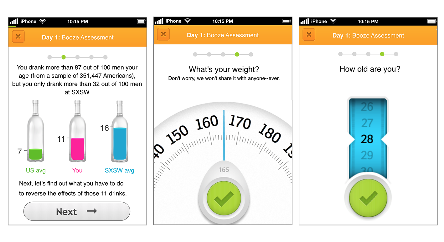 100Plus mobile app for SXSW screenshots